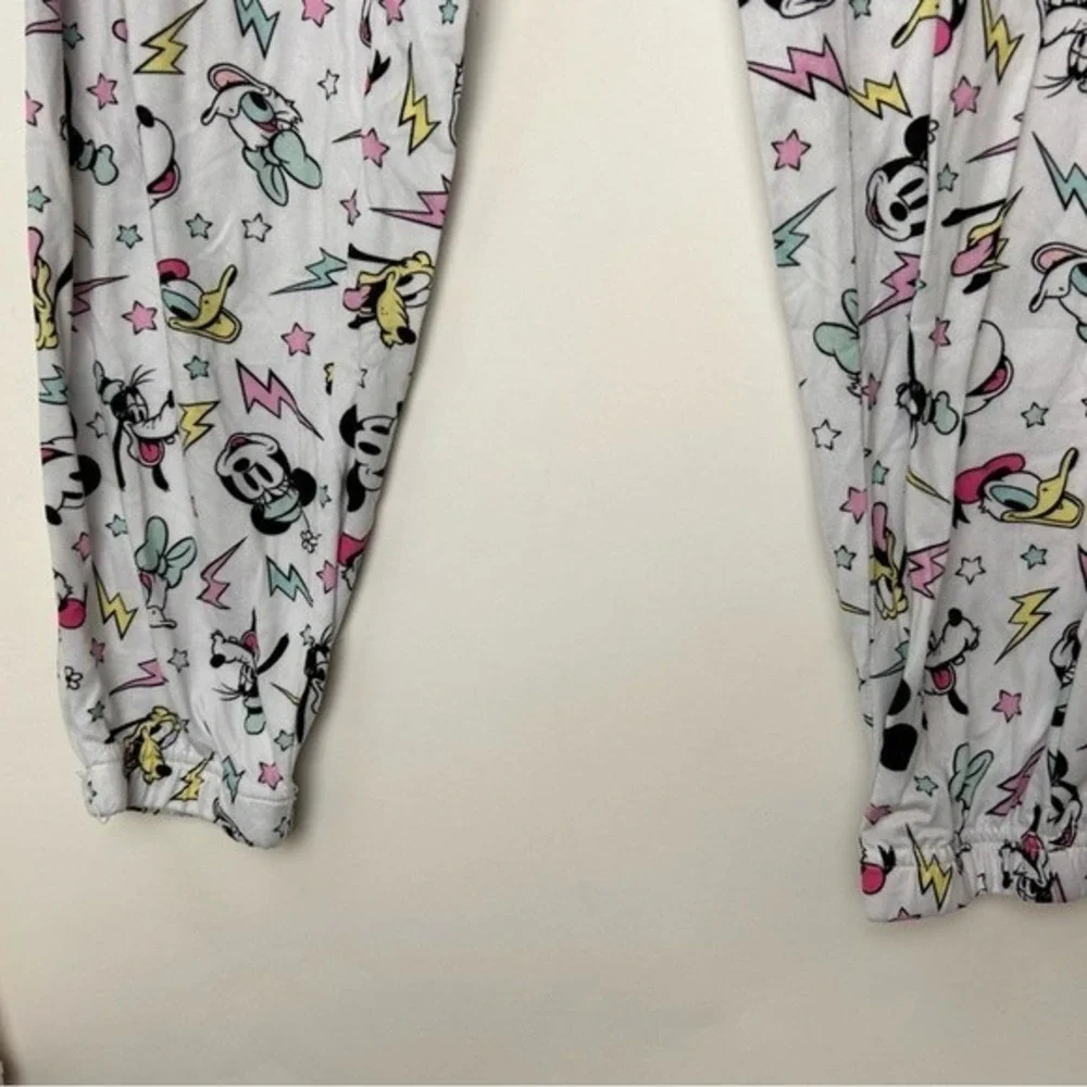 Disney Micky Minnie & Characters on White Pajama Pants‎ Medium - Picture 7 of 15